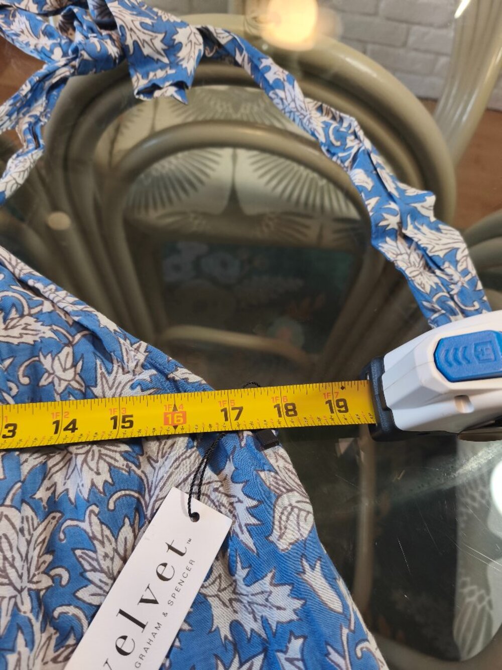 NWT Velvet Graham and Spencer Joanna One Shoulder Cotton Maxi Dress sz S Blue - Picture 7 of 8